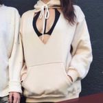 Emma & Sam Cutout Long Sleeve Hoodie Sweatshirt Gray Women’s Size S Photo 10