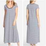 Madewell  100%cotton Ariel Stripe Maxi Dress Size Small‎ Navy S Tee Dress Photo 0