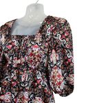 Apostrophe Y2K  Balloon Sleeve Floral Retro Boho Blouse Multicolor Size Small Photo 3