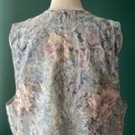 Orvis Vintage Pastel Tapestry Floral Button-Front Vest Photo 6