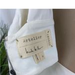 Nicole Miller  Artelier Ivory Cutout Back Zip Up Sleeveless Dress 4 Photo 6