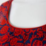 Boden cotton blend red floral print long sleeve dress‎ with pocket, size 4 Red Photo 8