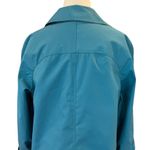 Forecaster of Boston Vintage Reversible Blue Tan Trench Coat Coastal Size 16 Photo 5