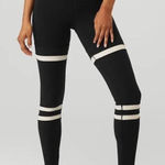 Alo Yoga  black and white High-Waist Legit Legging sz large Photo 0