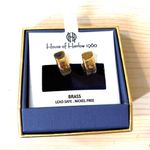 House of Harlow 1960 NWT Women's Gold Chunky Horseshoe Shaped Hoops Photo 0