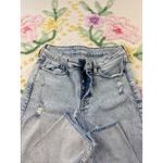 Old Navy  OG Straight Jeans Light Wash Distressed Button Fly Cropped Size 6 Photo 4
