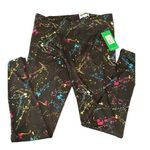 Tipsy Elves  Women Leggings Size Medium Paint Splatter Leggings 90s Novelty Photo 0