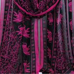 Black and Pink Scarf with Elephants Photo 2