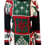 Vintage 80’s 90’s whimsical festive ugly Christmas patchwork nostalgic sweater S Photo 0