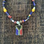 Handmade Handcrafted South Africa Flag Pendant Necklace Photo 1