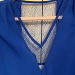 New York And Company  Royal Blue Sleeveless Blouse Large Photo 1