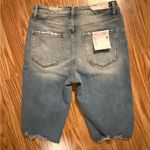 Vervet medium Valerie Bermuda length distressed denim shorts. Blue Photo 2