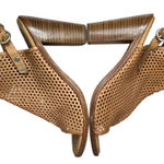 Rag and Bone  Wyatt Perforated Sandals Womens US 9 Tan Leather Slingback City Chic Photo 6