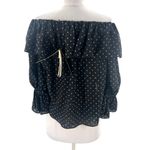 Gucci NWT  GG micro polka dot silk ruffle top sz 38 Photo 4