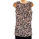 Halogen  Women's Sleeveless Blouse - XS - Leopard Animal Print - NWT Photo 3