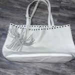 Laggo White Leather Bag With Brass Details & Tassel Photo 6