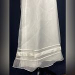 David's Bridal Wedding Dress Tea Length Organza White Beach V Neck Halter Sz 10 Photo 6
