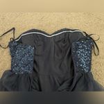 Sean Collection Strapless Sweetheart Cut Crystal Short Ruffle Homecoming Dress Photo 10