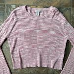 Sincerely Jules Pink and White Marl Sweater Women's Size Large Photo 1