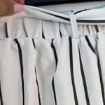 Forever 21 High Waist Black and White Striped Shorts Photo 4