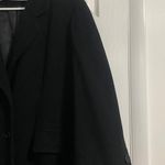 Evan Picone Vintage Black Merino Wool Camelhair Trench Coat Photo 1