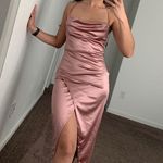 Windsor Pink Satin Wedding Guest Dress Photo 0