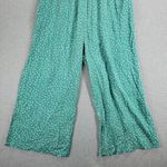 Angashion Womens Jumpsuit Large Green Polka Ruffles Strapless Smocked Wide Leg Photo 7