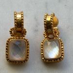 nwot Julie Vos Gold and White Earrings Photo 1