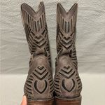 Herencia Women’s Western Inlay Pull on Cowgirl Boots Size 7 snip toe Gray Photo 4