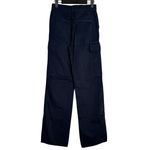 ZARA  High Rise Utility Flare Full Length 100% Cotton Jean Patch Pockets 0 Black Photo 9