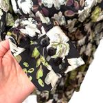 By Timo satin floral long sleeve black white green print fit and flare dress Size XS Photo 2