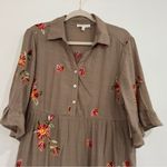 Fig and Flower. Floral Embroidered Brown Dress 💖🌸💐
*NEW WITH TAGS 🏷️ Tan Size L Photo 4