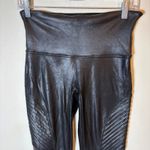 Spanx ‎ Faux Leather Moto Leggings Womens L High Waisted Sculpting Black Pants Photo 1