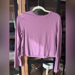 Lululemon  cropped long sleeve tee Classic-Fit Cotton crew Shirt Velvet Dust Photo 4