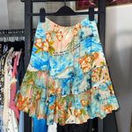 Jams World Voile Hawaiian Print Ruffle Tiered High Waist Mini Skirt XS Photo 6