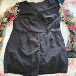 Black Romper with Floral Embroidered Mesh Sleeves Size XL Photo 0