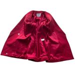 Oleg Cassini  Wool 2pc Skirt Suit Blazer Jacket Ruby Red Size 12 Vintage Rare NWT Photo 9
