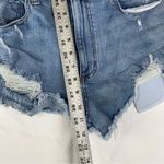 PINK - Victoria's Secret  size 12 / 29  super short Blue Distressed Jean Shorts den Photo 5