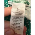 French Grey  Green White Polka Dot Faux Wrap Romper Skort Large Spring Summer Photo 9