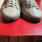 Woven Leather Mule Slides Womens 8 Sage Green Slip Photo 5