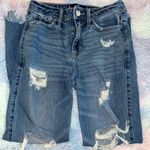 Hollister  Medium Wash Distressed Cropped Slim Straight Jeans Photo 1