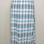 a.n.a NWT  Size 6 Green Naples Stripe Faux Wrap Skirt Photo 6