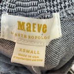 Maeve Anthropologie  Plaid Womens Wide Legged Cropped Black Grey Plaid Pants XS Photo 5