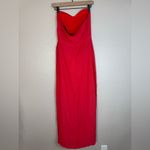 NBD  Red Strapless Maxi Gown Dress with Slit size Medium Revolve $258 Photo 10