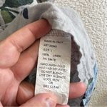 Laura Bianchi Women’s 100% Linen Gray Floral Shirt Made In Italy Size‎ Large Photo 9