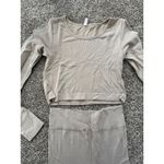 SO ‎ Lounge Set Top & Leggings Ribbed Knit Nude Beige Women's Photo 1