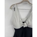 Summersalt  Jetsetter One Piece Swimsuit Women 14 Black White Tie Neck Beach Photo 5