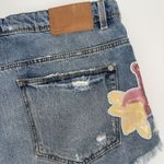 ZARA  Trafaluc Cut Off Denim Shorts High‎ Waist Women's Blue Distressed Size 6 Photo 5