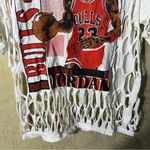 Vintage 90's Chicago Bulls Michael Jordan Distressed Tee Single Stitch Med/Large Photo 7