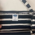 Old Navy  size medium new black white striped dress skater cross straps Photo 1